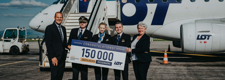 LOT oslavuje 150 000 cestujúcich v Košiciach